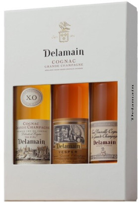 Коньяк Delamain Trio Pale &amp; Dry Vesper Tres Venerable gift set in box 200 мл