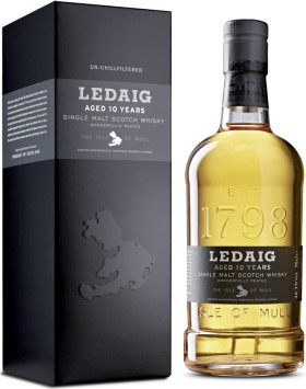 Виски Ledaig Aged 10 Years gift box 700 мл