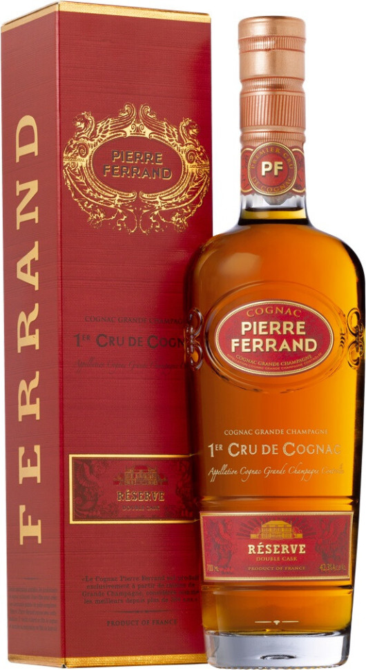 Коньяк Pierre Ferrand Reserve Double Cask 1-er Cru de Cognac Grande Champagne AOC gift box 700 мл