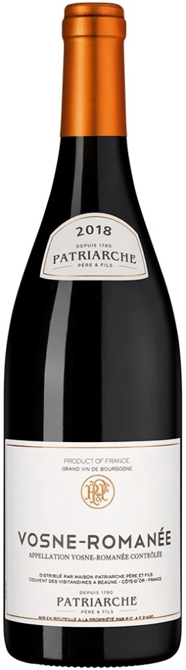 Вино Patriarche, Vosne-Romanee AOC, 2018