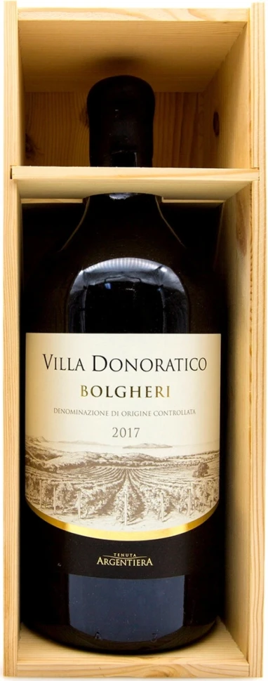 Вино Argentiera, Villa Donoratico, 2017, wooden box, 3 л