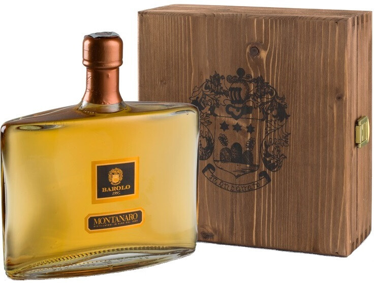 Граппа Montanaro Nebbiolo da Barolo 2001 wooden box 500 мл