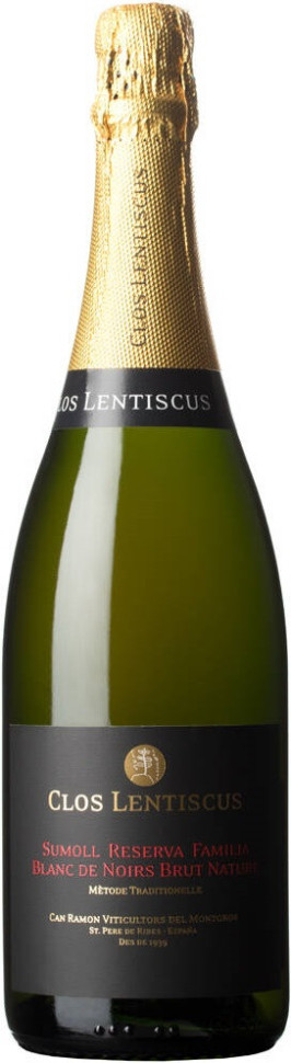 Игристое вино Clos Lentiscus Sumoll Reserva Familia Blanc de Noirs Brut Nature Penedes DO