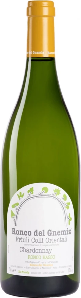 Вино Ronco Del Gnemiz, Ronco Basso Chardonnay, Friuli Colli Orientali DOC, 2020