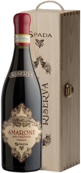 Вино Spada, Amarone della Valpolicella Classico Riserva DOCG, 2015, wooden box