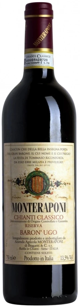 Вино Monteraponi, Baron Ugo Riserva, Chianti Classico DOCG, 2010