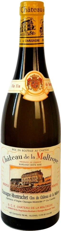 Вино Chassagne-Montrachet AOC 1er Cru Clos du Chateau de la Maltroye Blanche, 2008