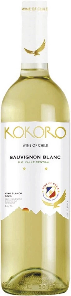 Вино Kokoro Sauvignon Blanc Seco, Valle Central DO, 2021