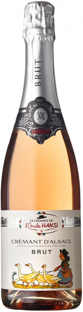Игристое вино Arthur Metz Le Cremant de l Oncle Hansi Brut Rose Alsace AOP
