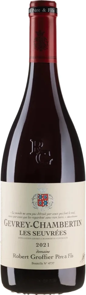 Вино Domaine Robert Groffier Pere & Fils, Gevrey-Chambertin Les Seuvrees AOC, 2021