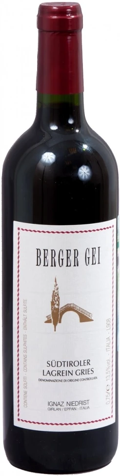 Вино Niedrist, Berger Gei, Lagrein Gries DOC, 2012