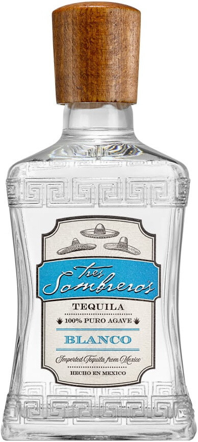 Текила Tres Sombreros Tequila Blanco 0.7 л
