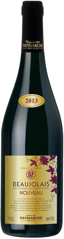 Вино Patriarche, Beaujolais Nouveau AOC, 2013