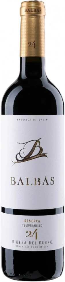 Вино Balbas, Reserva, Ribera del Duero DO, 2016