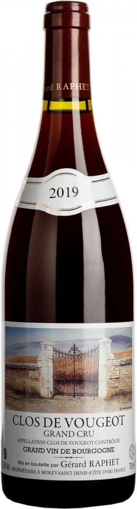 Вино Gerard Raphet, Clos de Vougeot Grand Cru AOC, 2019