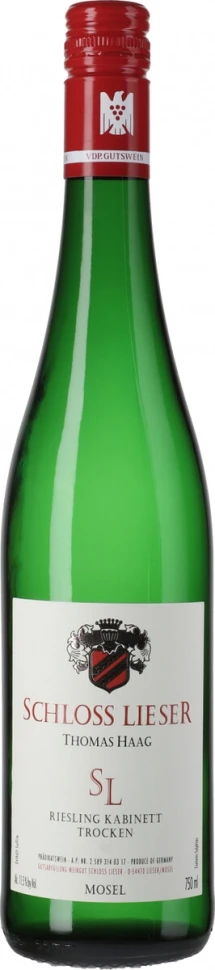 Вино Schloss Lieser, SL Riesling Kabinett Trocken, 2017