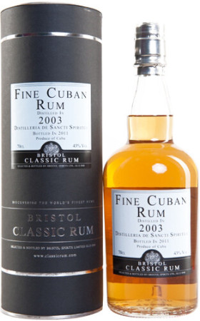 Ром Bristol Classic Rum Fine Cuban Rum 2003 gift tube 0.7 л