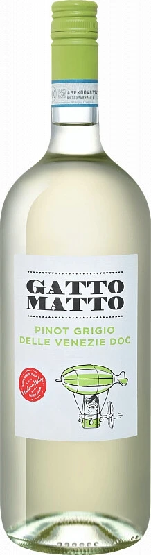 Вино Villa degli Olmi, Gatto Matto Pinot Grigio delle Venezie DOC, 2018, 1.5 л