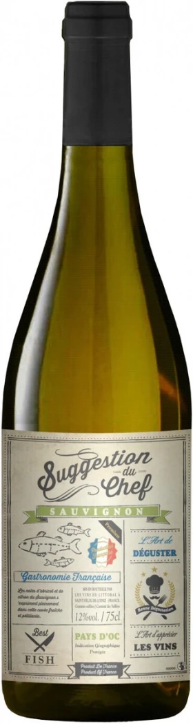 Вино Suggestion du Chef Sauvignon Blanc, Pays d'Oc IGP