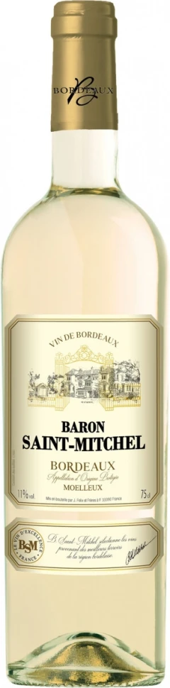 Вино Baron Saint-Mitchel Bordeaux AOC Blanc Moelleux, 2023