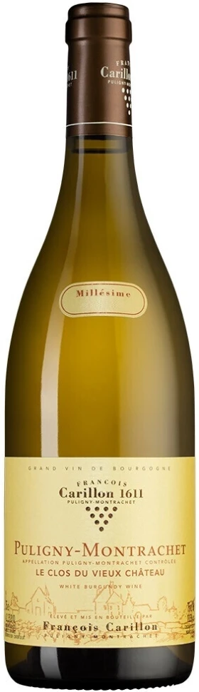 Вино Francois Carillon, Puligny Montrachet 1er Cru Le Clos du Vieux Chateau AOC, 2018
