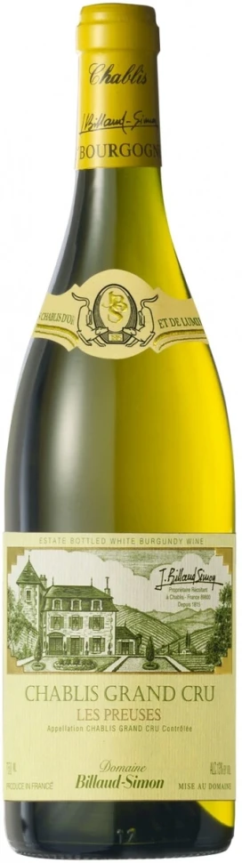 Вино Billaud-Simon, Chablis Grand Cru Les Preuses, 2013