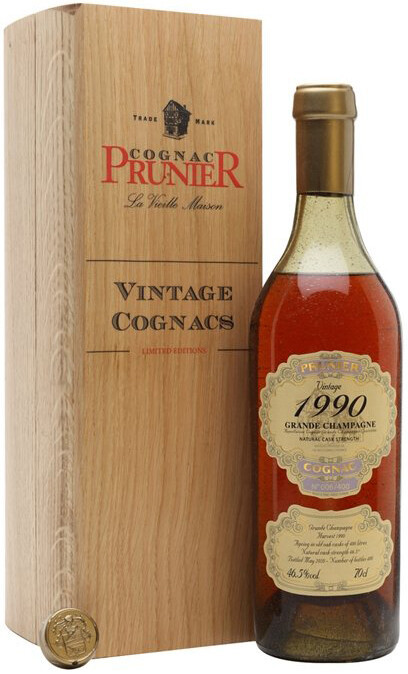 Коньяк Prunier Grande Champagne AOC 1990 gift box 700 мл