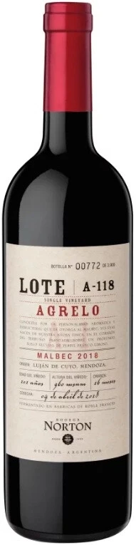 Вино Norton, "Lote" Agrelo A-118, 2018