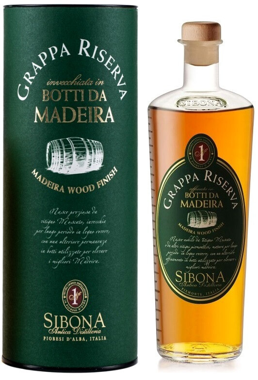 Граппа Sibona Grappa Riserva Madeira Wood Finish in tube 1500 мл