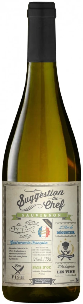 Вино Suggestion du Chef Sauvignon Blanc, Pays d'Oc IGP, 2019