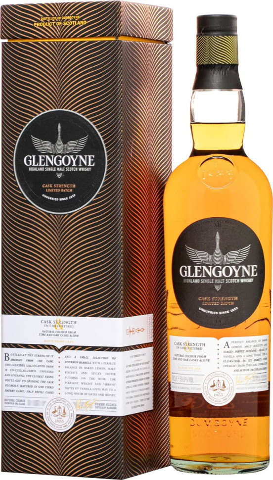 Виски Glengoyne Cask Strength Batch 9 59 6% in tube 700 мл