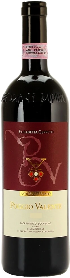 Вино Fattoria Le Pupille, Poggio Valente, Morellino di Scansano Riserva DOC, 2004