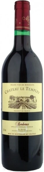 Вино Chateau Le Templey Rouge Bordeaux AOC 2009