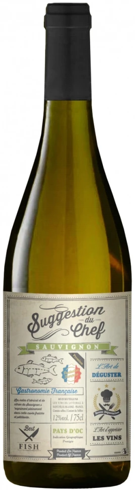 Вино Suggestion du Chef Sauvignon Blanc, Pays d'Oc IGP, 2020