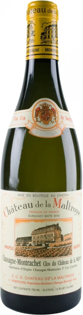 Вино Chassagne-Montrachet AOC 1er Cru Clos du Chateau de la Maltroye Blanche, 2012