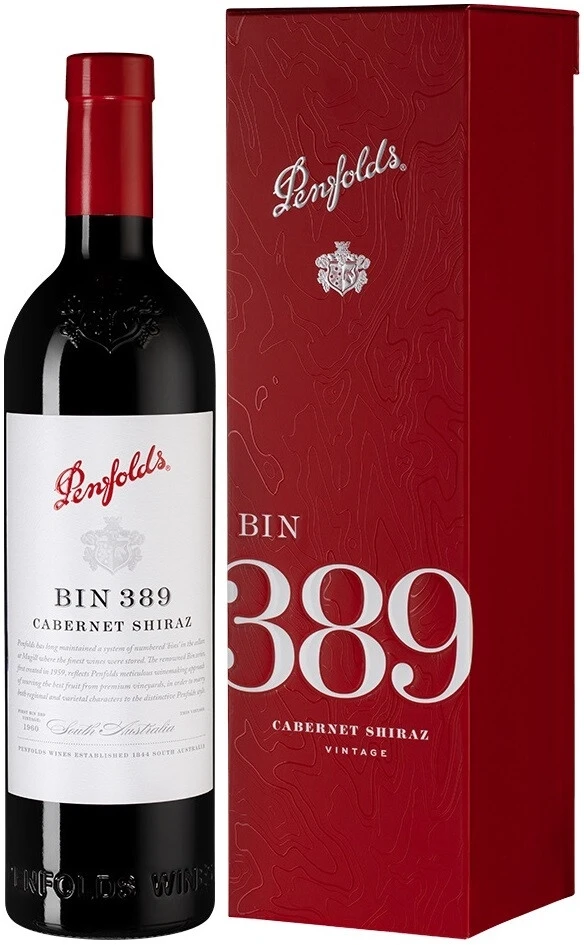 Вино Penfolds, Bin 389 Cabernet Shiraz, 2018, gift box