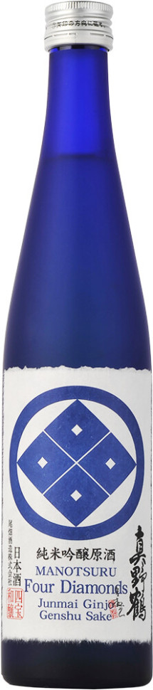Саке Manotsuru Four Diamonds Junmai Ginjo Genshu 0.5 л