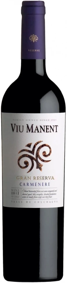 Вино Viu Manent, Gran Reserva Carmenere, 2012