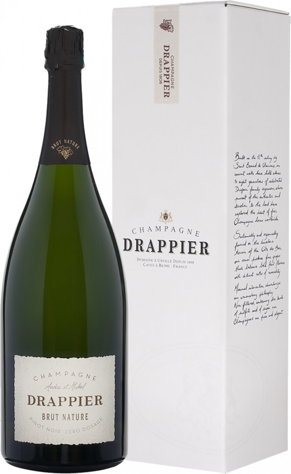 Шампанское Champagne Drappier Brut Nature gift box 15 л
