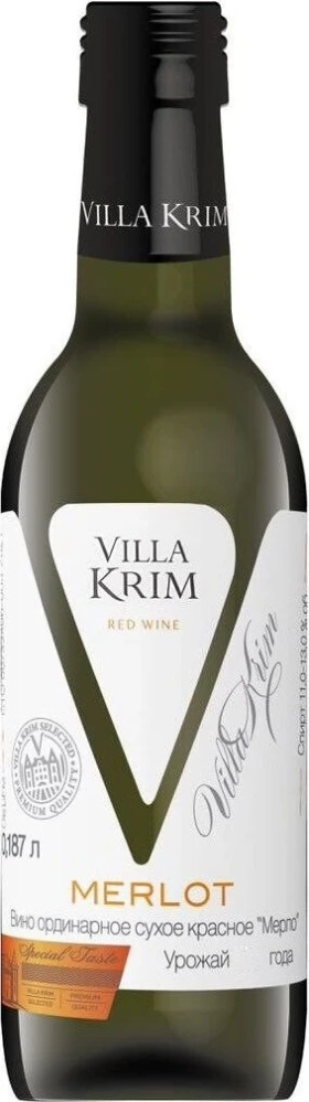 Вино Villa Krim Merlot, 187 мл