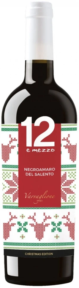 Вино 12 e Mezzo Negroamaro del Salento IGP, 2015, New Year Design