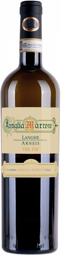 Вино Famiglia Marrone, Tre Fie Langhe DOC Arneis, 2019