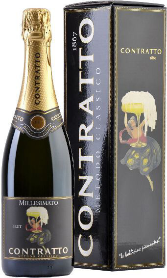 Игристое вино Giuseppe Contratto Millesimato Brut 2010 gift box