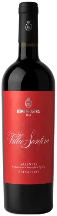 Вино Leone de Castris, Villa Santera Primitivo, Salento IGT, 2021