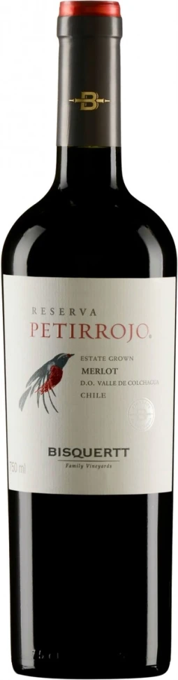 Вино Bisquertt, Petirrojo Reserva, Merlot, Colchagua Valley DO, 2017