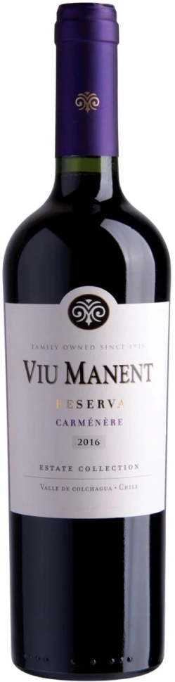 Вино Viu Manent, Estate Collection Reserva Carmenere, 2016