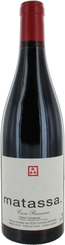 Вино Domaine Matassa, Cuvee Romanissa, Cotes Catalanes IGP