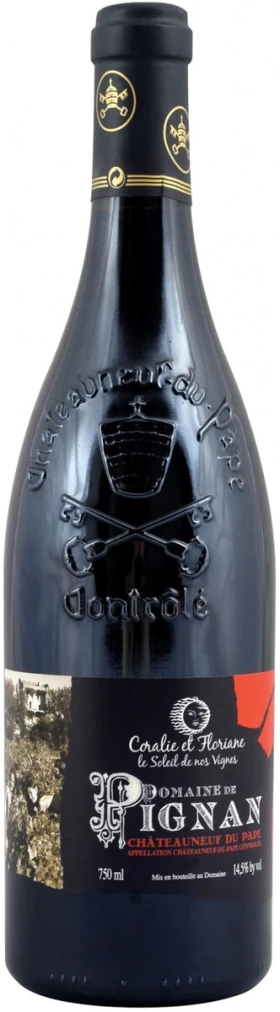 Вино Domaine de Pignan, Coralie et Floriane, Chateauneuf-du-Pape AOC, 2012