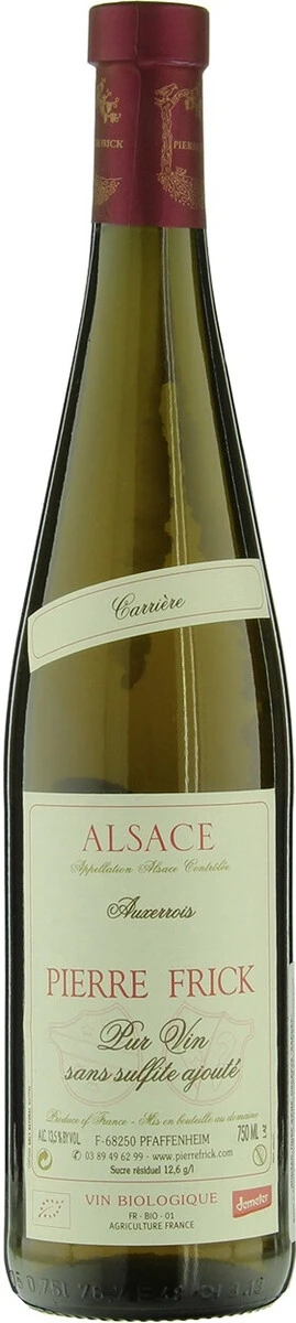 Вино Pierre Frick, Auxerrois Carriere, Alsace AOC, 2018, (Pur Vin Sans Sulfite Ajoute)