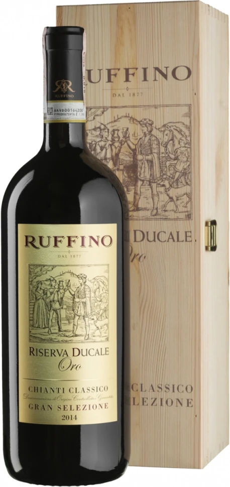 Вино Ruffino, Riserva Ducale Oro, Chianti Classico Gran Selezione DOCG, 2014, wooden box, 1.5 л